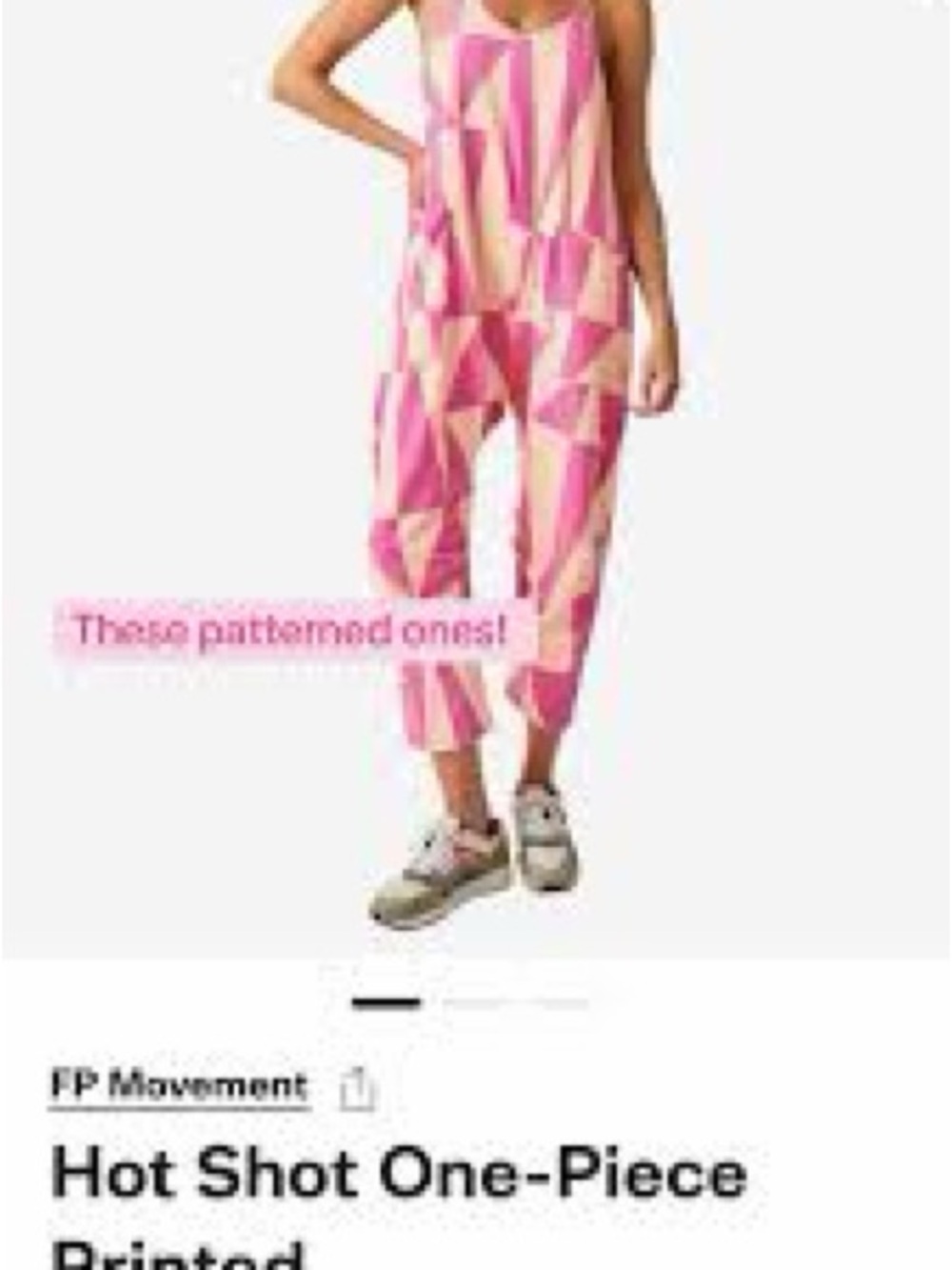 Free People Hotshot Pink Geometric Printed Onesie Medium